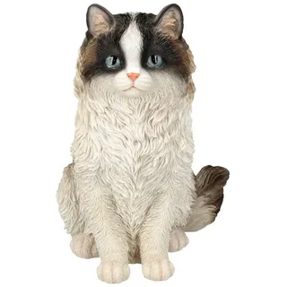 Figuren Shop GmbH Gartenfigur Gartenfigur Katze - Perserkatze - HotAnt - Dekofigur Tierfigur Garten