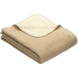 Sorrento Ibena Uni Decke Doubleface Dublin | 323 Creme/wollweiß - 150 x 200 cm
