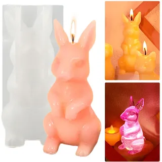Silikonform Gießform Osterhase Kerzenform Ostern Silikonform Kaninchen Deko | Epoxidharz Form Ostern Hase Gießform Silikon Kaninchen Gießen Form for Kerzen Seife Gips DIY Handwerk