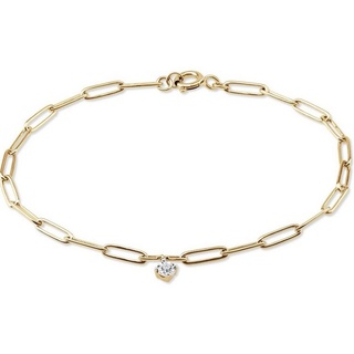 CHRIST Armband CHRIST Damen-Armband 375er Gelbgold 1 Diamant, Damenschmuck gelb|goldfarben