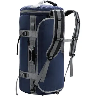 MIER Große Sporttasche Wasserabweisend Sportrucksack mit Schuhfach umwandelbar in Rucksack, Blau, 45L