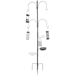 Relaxdays Vogelfutterstation 6-in-1 Grau