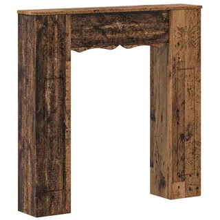 vidaXL Kaminumrandung Altholz 102 x 20 x 102 cm Braun