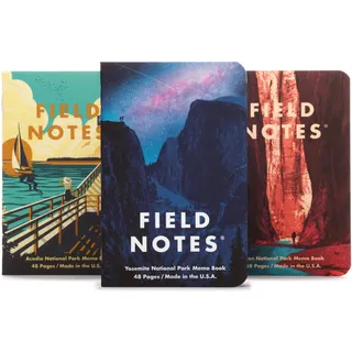 Field Notes National Parks A 3-Pack Unisex BLANK One Size
