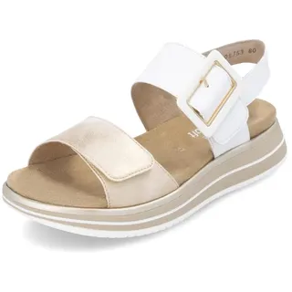 remonte Riemchensandalen Damen Weiß/Gold 38