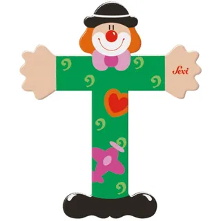 Sevi Holzbuchstabe T Clown ca. 10 cm