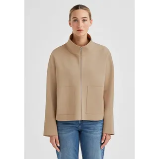 Milestone Sweatjacke MSTizia Damen Übergangsjacke sportlich beige|braun 42