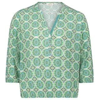 Cartoon Casual-Bluse mit Muster Green/Blue,44 | 44