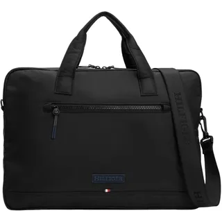 Tommy Hilfiger Herren Laptoptasche Monotype Computer Bag mit Reißverschluss, Schwarz (Black), Einheitsgröße - Einheitsgröße