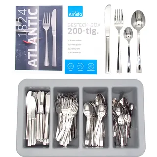 Gastro Besteckset 200-teilig – 18/10 Edelstahl 2,5 mm Extra Stark, Hochglanz