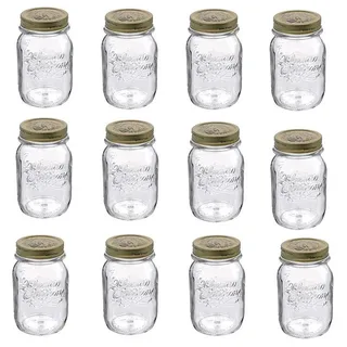 Bormioli Rocco Einmachglas Bormioli Rocco Einmachgläser Quattro Stagioni 12 teilig, Glas