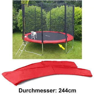 RAMROXX Trampolin Randabdeckung Rot 244 cm