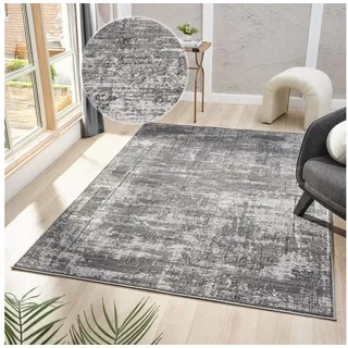 OTTO home Teppich Hamsa, Designer-Teppich, rechteckig, Höhe: 9 mm, dezenter Glanz, Schrumpf-Garn-Effekt, im Vintage-Look, dichte Qualität grau rechteckig | 60 cm x 90 cm x 9 mm