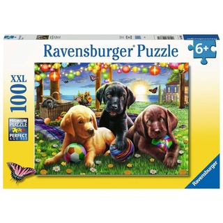 Ravensburger Kinderpuzzle - 12886 Hunde Picknick - Tier-Puzzle für Kinder ab 6 Jahren mit 100 Teilen im XXL-Format