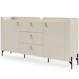beautysofa Kommode 180 x 95 x 42 cm Beige