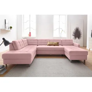 sit&more Wohnlandschaft Mikrofaser 2-Sitzer Rosa