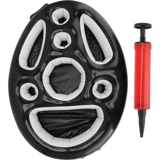 Aufblasbarer Getränkehalter Aus Pvc, Schwimmende Poolschale, Für Obst, Wein, Handy, Wasser, Eisbett Für Poolpartys, Schwarz