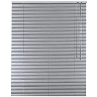 Alu Jalousie Aluminium Jalousette in Farbe Silber - Breite 40 bis 240 cm - Höhe 130/175 / 220 cm - Tür Fenster Rollo Jalousette Aluminium Fensterjalousie Lamellen Metall (210 x 220 cm)