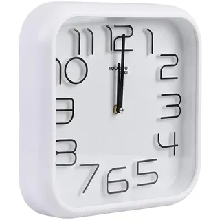 Avizar, Wanduhr, Quadratische Wanduhr mit Geräuschlosem Uhrwerk 33x33cm