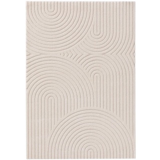 Teppich Eve, benuta, rechteckig, Höhe: 11 mm, Kunstfaser, Berber, Ethno-Style, Wohnzimmer beige|weiß 140 cm x 200 cm x 11 mm