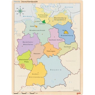 Goki 57417 - Schichtenpuzzle Deutschland