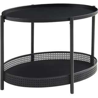 [en.casa] Jäller Schwarz Metall 66 x 51 x 44 cm