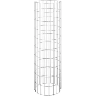 vidaXL Gabionen-Säule Rund 30 × 100 cm