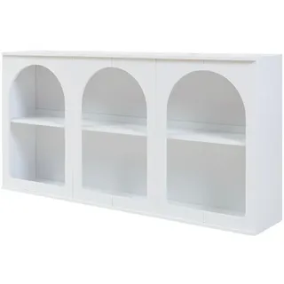 [en.casa] Sideboard 160 x 80 x 30 cm Weiß