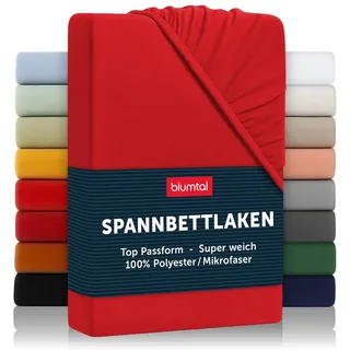 Blumtal Spannbettlaken Mikrofaser 90 x 190 cm Rot