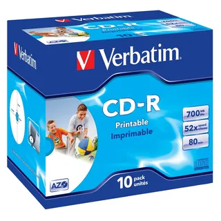 Verbatim CD-R 700MB 52x bedruckbar 10er Jewelcase