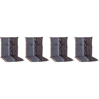 BEO Niederlehner Auflage 4 x 40 x 40 cm grau/weiß gestreift 4 St.