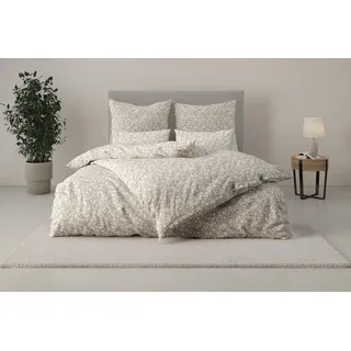 OTTO home Bettwäsche Mariby in Gr. 135x200, 155x220 cm u.a. Bettwäsche-Set mit Blumen, Renforcé, 2 teilig, mit feinem Blümchen Design, skandinavisch, romantische Bettwäsche beige