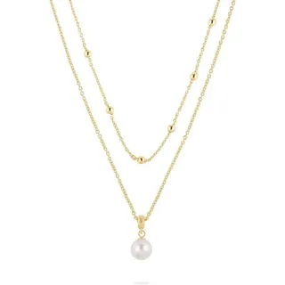 JETTE Silberkette JETTE Damen-Kette 925er Silber Süßwasserperle, JOY gelb|goldfarben