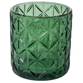 Sandra Rich Windlicht SANDRA RICH, "NOBLE" Teelichthalter, Teelichtglas 10cm grün