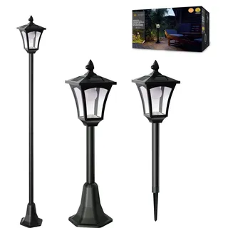 NORTHPOINT Außenleuchte Solar 65-175 cm schwarz 20lm inkl. Bewegungsmelder/Dämmerungssensor