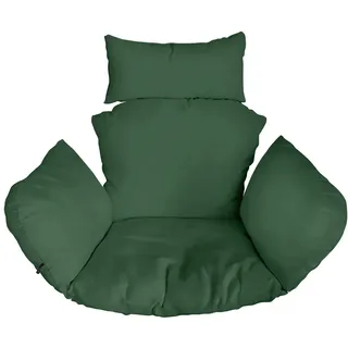 Ferocity Hängesessel Kissen, Polster, Auflage für Polyrattan/Rattan Hängeschaukel, Hängekorb, Schaukel Korb, Rückenkissen in der Farbe Grün [114]
