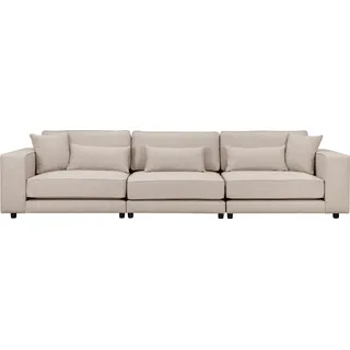Big-Sofa OTTO PRODUCTS "Grenette" Sofas Gr. B/H/T: 317 cm x 77 cm x 102 cm, Struktur (recyceltes Polyester), beige XXL Sofas Modulsofa, im Baumwoll-Leinenmix oder aus recycelten Stoffen