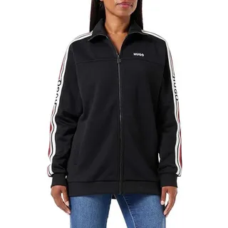 HUGO Damen Black Jersey Jacket Flat, Schwarz, M EU - M