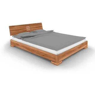 byoak Bett VENTO E-2 140 x 220 aus Massivholz, mit Holzkopfteil, Naturgeölt