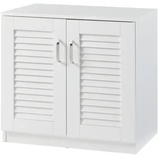 [en.casa] Løten 63 x 62 x 36 cm mit 2 Türen weiß
