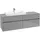 Waschbeckenunterschrank 160 x 55 cm Glossy Grey