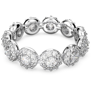 Swarovski Constella Ring, Weißer und Rhodinierter Damenring mit Strahlenden Swarovski Kristallen