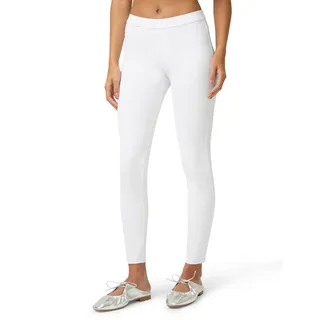 No Nonsense Klassische Denim-Leggings für Damen, Jeggings für Damen mit echten Gesäßtaschen, Stretch-Jeans mit hoher Taille, Weiss/opulenter Garten, Groß - L