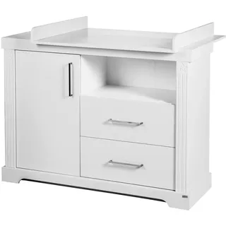 Roba Wickelkommode, Weiß, Holzwerkstoff, 2 Schubladen, Rechteckig, 120x98x75 cm, Hergestellt in Europa, Babymöbel, Wickelkommoden & Zubehör, Wickelkommoden