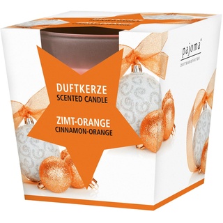 pajoma® Duftkerze, Zimt-Orange - im satinierten Glas | 120g Wachsgewicht, Brenndauer: 25 Stunden, in edler Geschenkverpackung | Premium Qualität