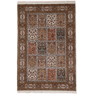 Orientteppich WOVEN ARTS "Orientteppich Bakhtiar" Teppiche Gr. B/L: 60 cm x 90 cm, 15 mm, 1 St., beige (creme) Orientalische Muster handgeknüpft, Wohnzimmer, reine Wolle