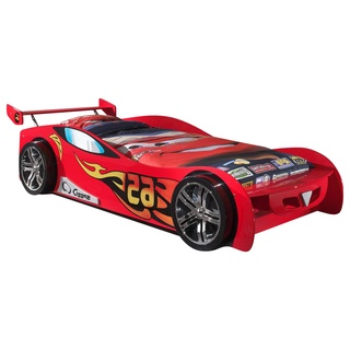Autobett Le Mans Rennauto 90x200 cm Rot