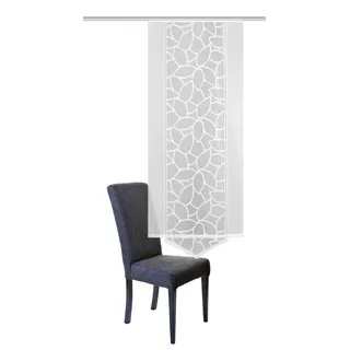Home fashion Schiebevorhang, Polyester, Weiß, 160x57 cm