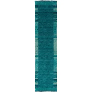 Pergamon Gabbeh Esta Teppichläufer 70 x 140 cm Blau/Petrol