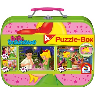 Puzzle Box Schmidt Spiele Bibi & Tina im Metallkoffer 2x60 2x100 Teile